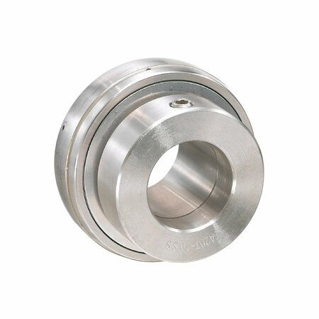 IPTCI Insert Ball Bearing, Stainless, 2 Tri Lip Seals, Ecc.Collar Lock, 1.4375 in Bore, 72 mm OD SNA207-23L3